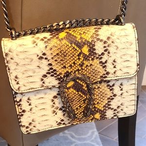 Snake Print Shoulder Bag